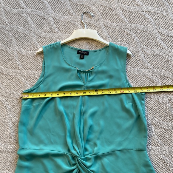 **2 for 20**Thalia Sodi Light Green Sleeveless
Blouse with Silver Metal Accent - Picture 10 of 13